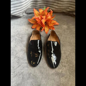 Zara Stylish Black Patent Leather Slip-On Shoes